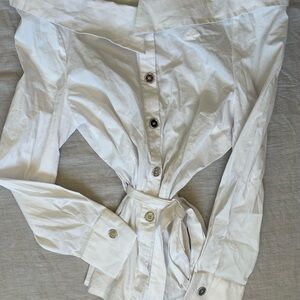Venus white blouse belted